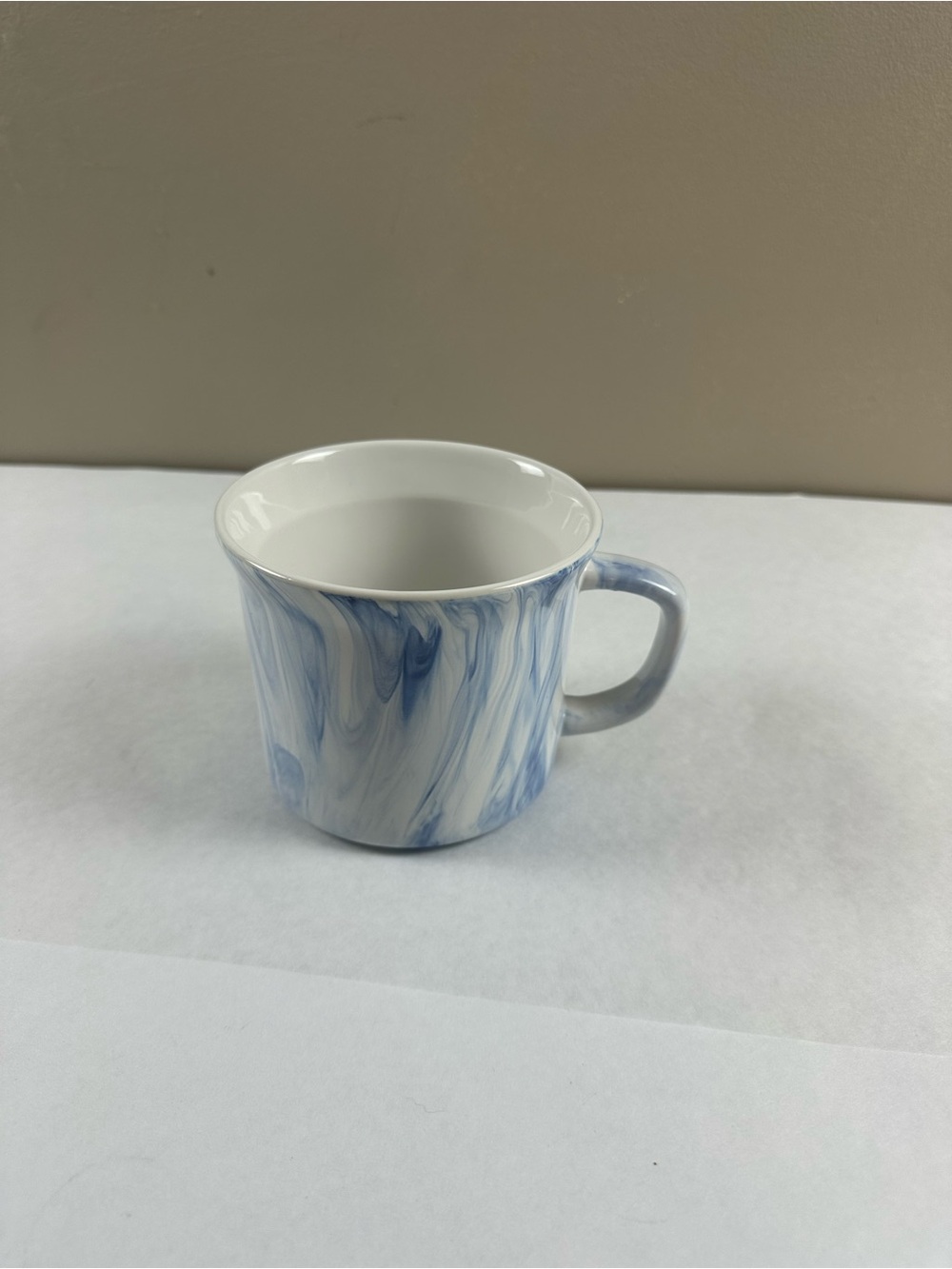Corningware Blue Marble Ceramic Mug - White & Blue- 20 oz Oversized Mug